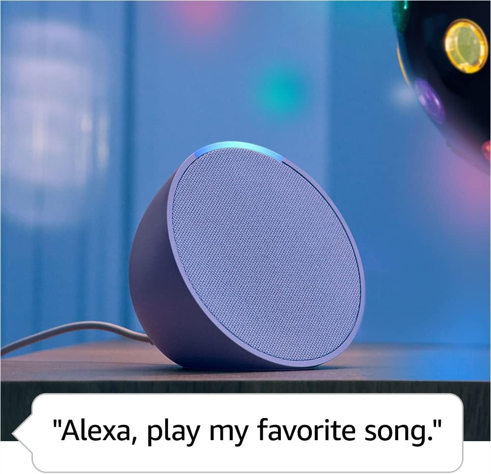 Amazon Echo Pop (newest model), Our smallest Alexa speaker, Fits in any room, Charcoal