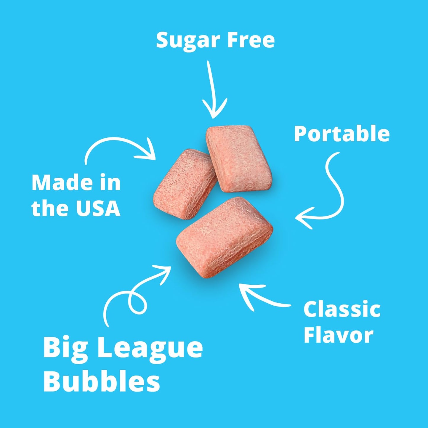 Chewing-gum original Big League Chew Outta Here - Saveur classique du stade de baseball | Parfait pour les matchs de baseball, les équipes, les concessions, les fêtes et plus encore | Paquet de 12 sacs (2,12 oz chacun)