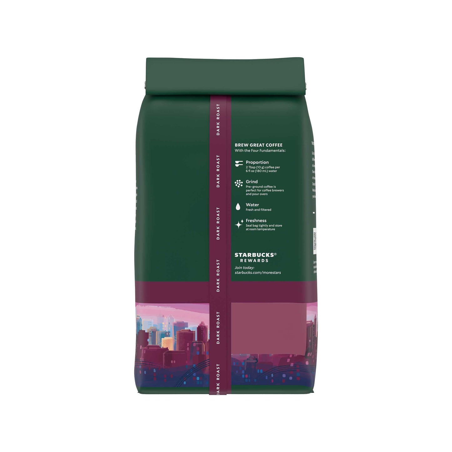 Café moulu Starbucks, café torréfié foncé, torréfaction française, 100 % arabica, 1 sac (28 oz) 