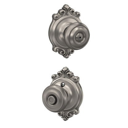 Schlage F51A GEO-625-CAM Georgian Knob with Camelot Trim – Bright Chrome