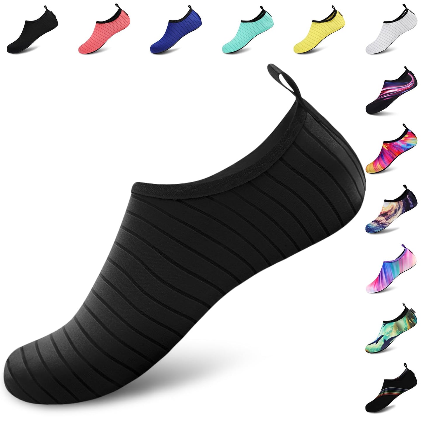 VIFUUR Water Sports Shoes Barefoot Quick-Dry Aqua Yoga Socks Slip-on for Men Women