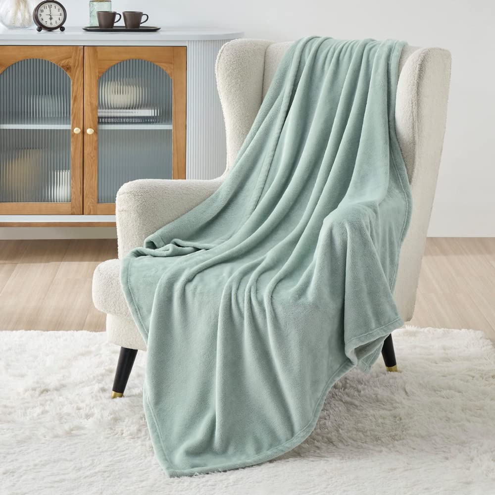 Bedsure Fleece Blanket Queen Blanket Cream - Bed Blanket Soft Lightweight Plush Fuzzy Cozy Luxury Microfiber, 90x90 inches