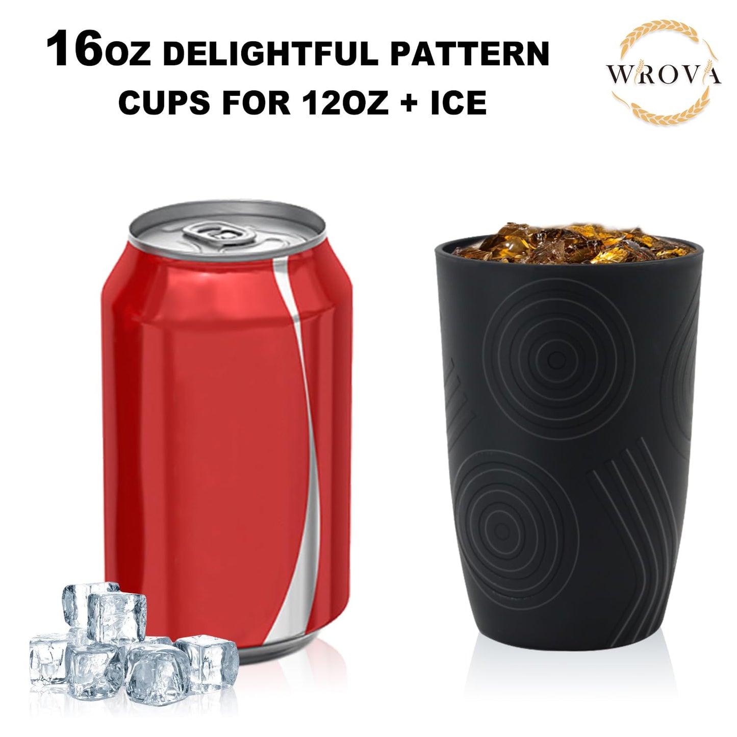 Wheat Straw Cups 8 PCS Good Alternative to Plastic Reusable Cups 20 oz Unbreakable Drinking Cup Reusable Dishwasher Safe Water Plastic Glasses Colorful Series