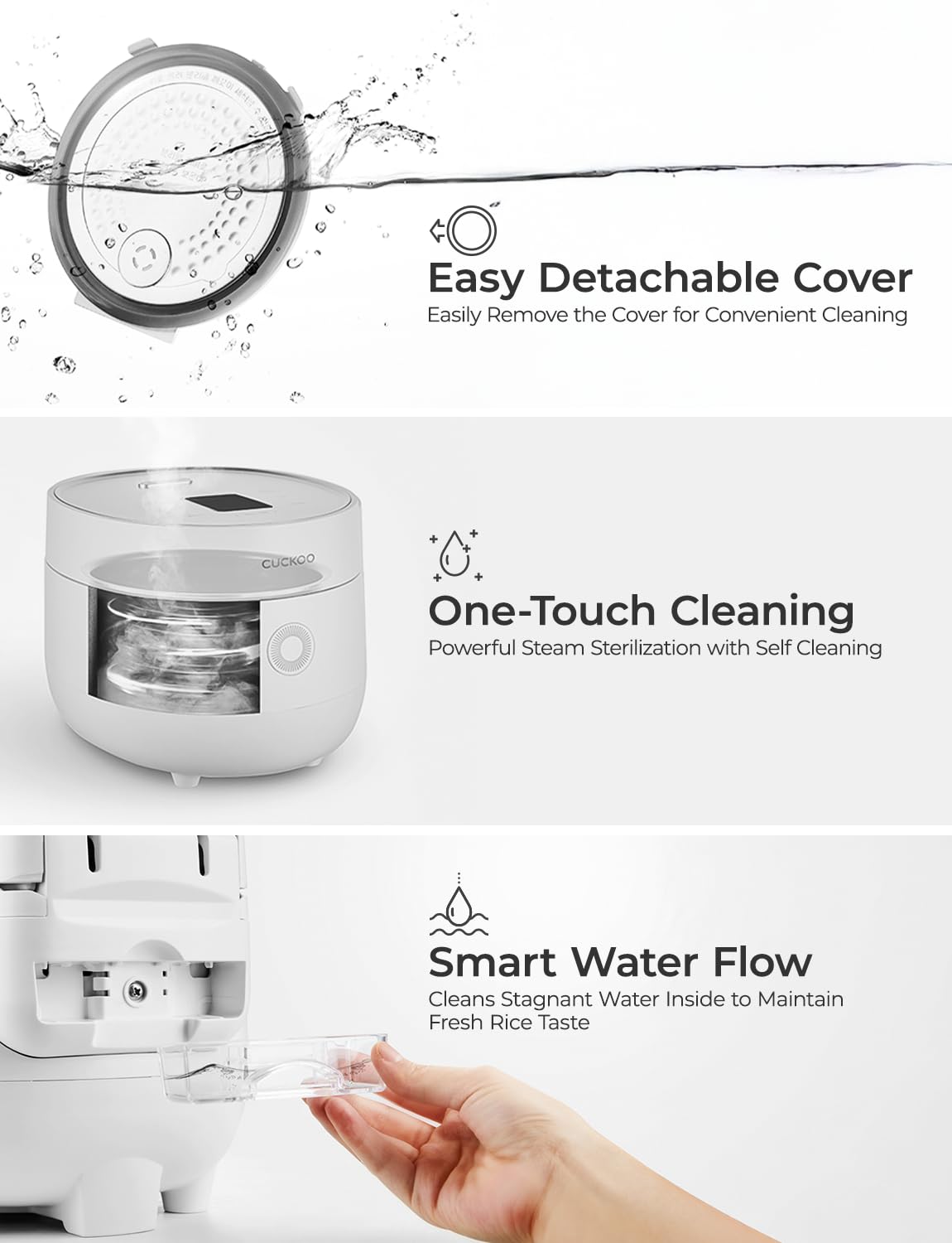 Rice Cooker 6 Cup Uncooked / 12 Cup Cooked, Fuzzy Logic, Delay Timer, Keep Warm, Steamer, Non-Stick Pot, Gray (CR-0675FG) – Gently Used