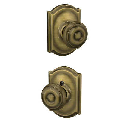 Schlage F51A GEO-625-CAM Georgian Knob with Camelot Trim – Bright Chrome