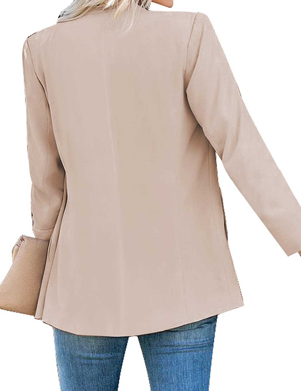 Veste de costume blazer de travail décontractée à poches ouvertes sur le devant pour femme GRAPENT 