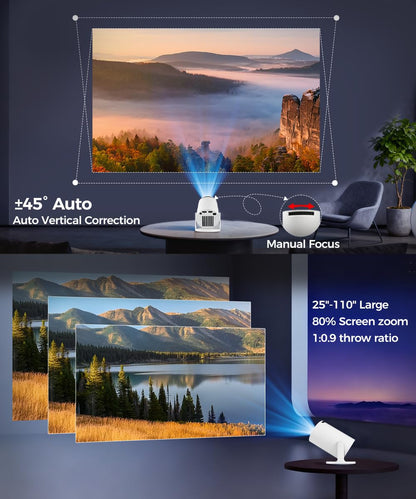 HY300PRO Mini Smart Projector | WiFi & Bluetooth | 4K Support | Android 14