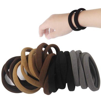 120 Pieces Black Hair Ties for Thick and Curly Hair Ponytail Holders Hair Elastic Band(4mm)