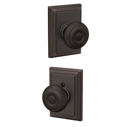 Schlage F51A GEO-625-CAM Georgian Knob with Camelot Trim – Bright Chrome