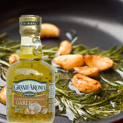 Mantova Infused Olive Oil Gift Set – 4 Flavor Variety, Cold-Pressed EVOO