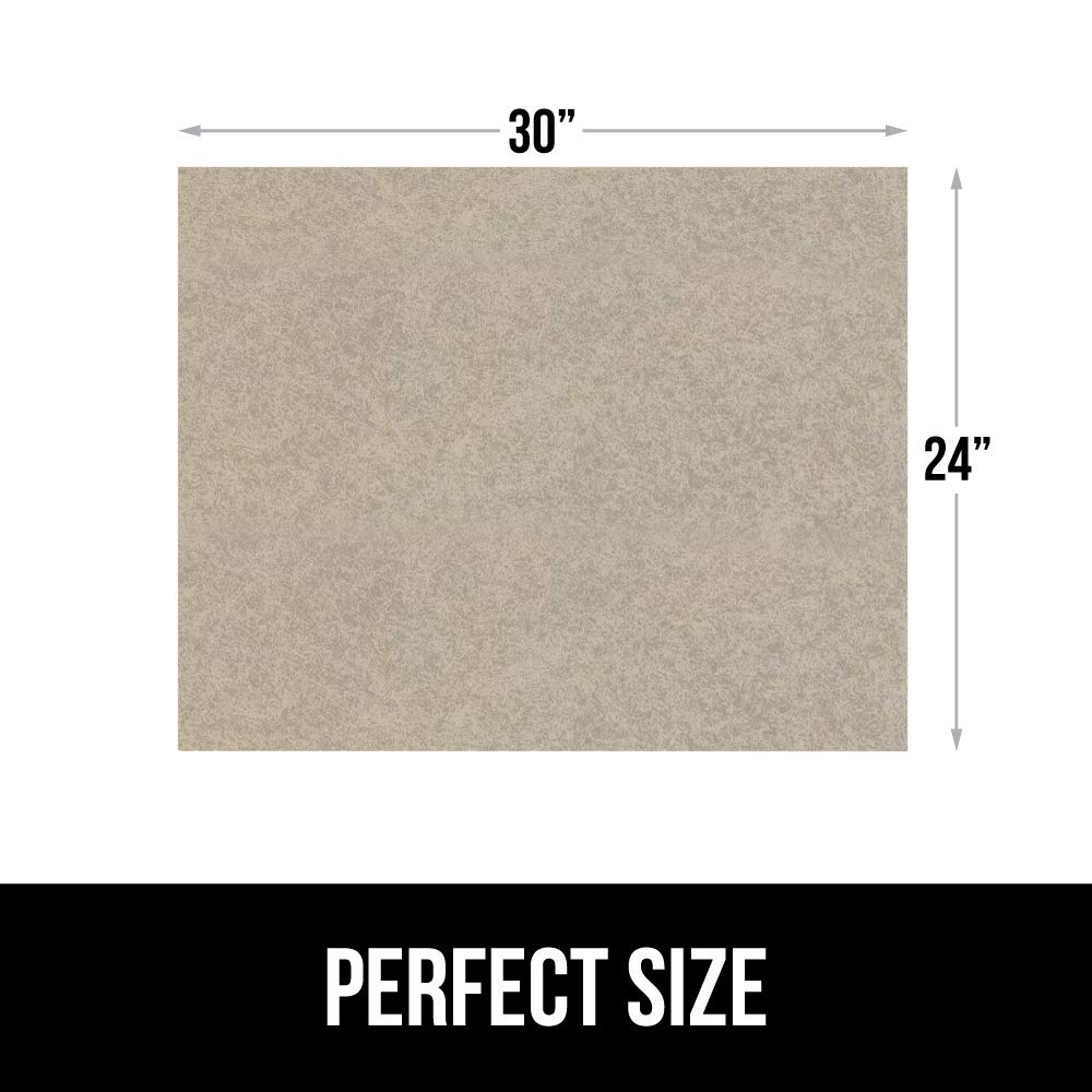 Gorilla Grip LeakGuard Non-Adhesive Under Sink Mat for Kitchen Cabinet, 24x40, Waterproof Quick Dry Shelf Liner, Durable Absorbent Felt Mats for Bathroom Sinks, Cabinets, Dresser, Damask Taupe Cream