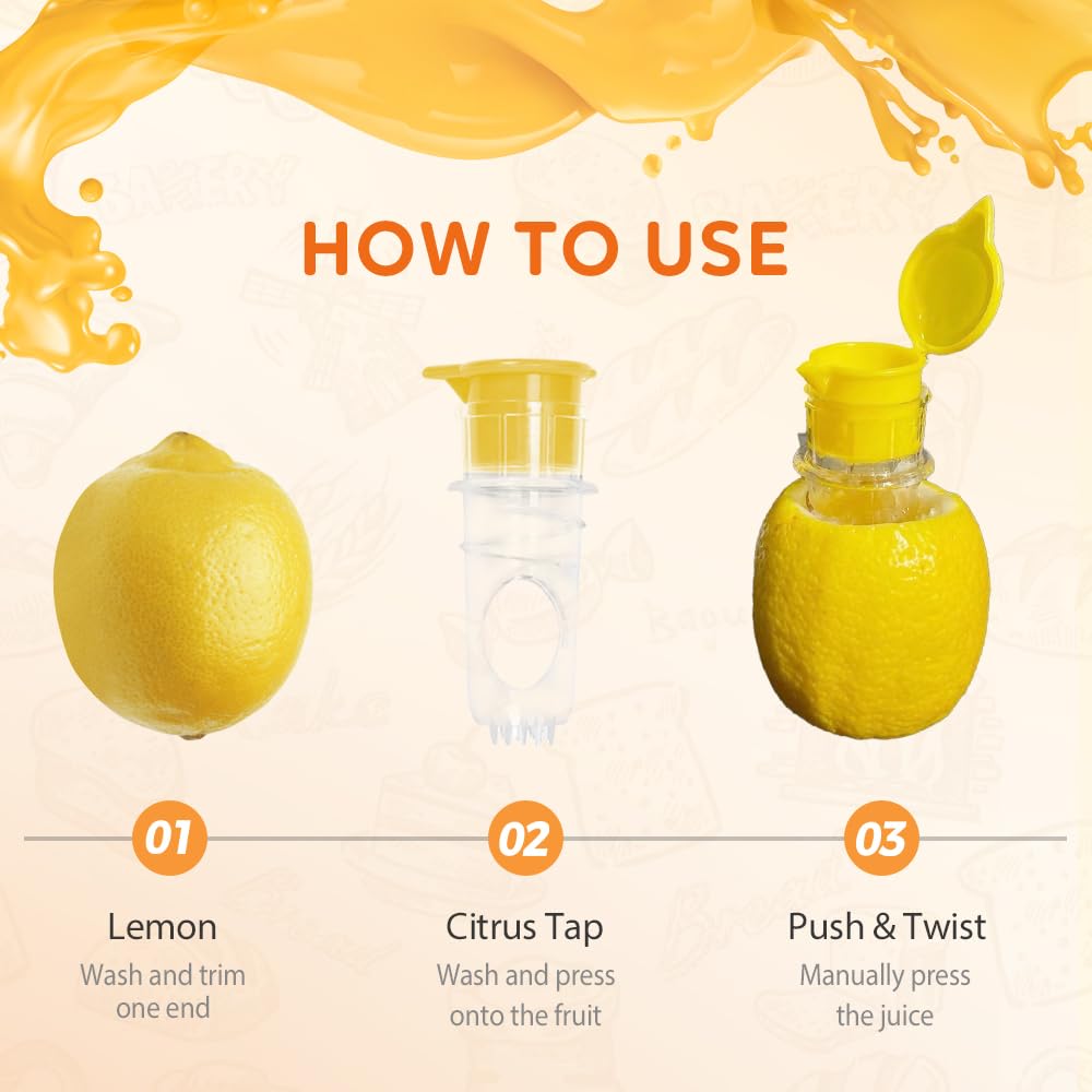 Lemon Squeezer,2025 New Screw-Top Lemon Squeezer Manual Lemon Juicer with Built-In Filter Orange Citrus Press, Spout for Cocktails Drinks Easy to Use (yellow+green2pcs)