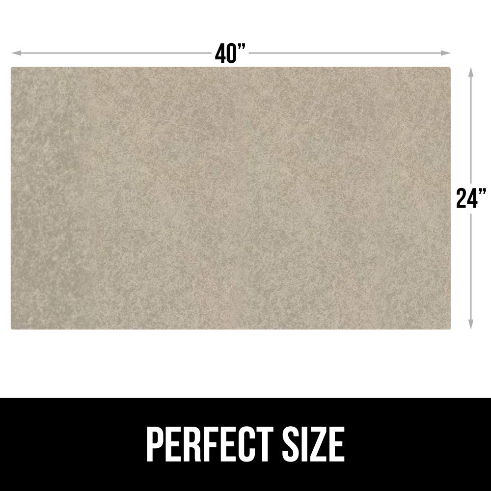 Gorilla Grip LeakGuard Non-Adhesive Under Sink Mat for Kitchen Cabinet, 24x40, Waterproof Quick Dry Shelf Liner, Durable Absorbent Felt Mats for Bathroom Sinks, Cabinets, Dresser, Damask Taupe Cream