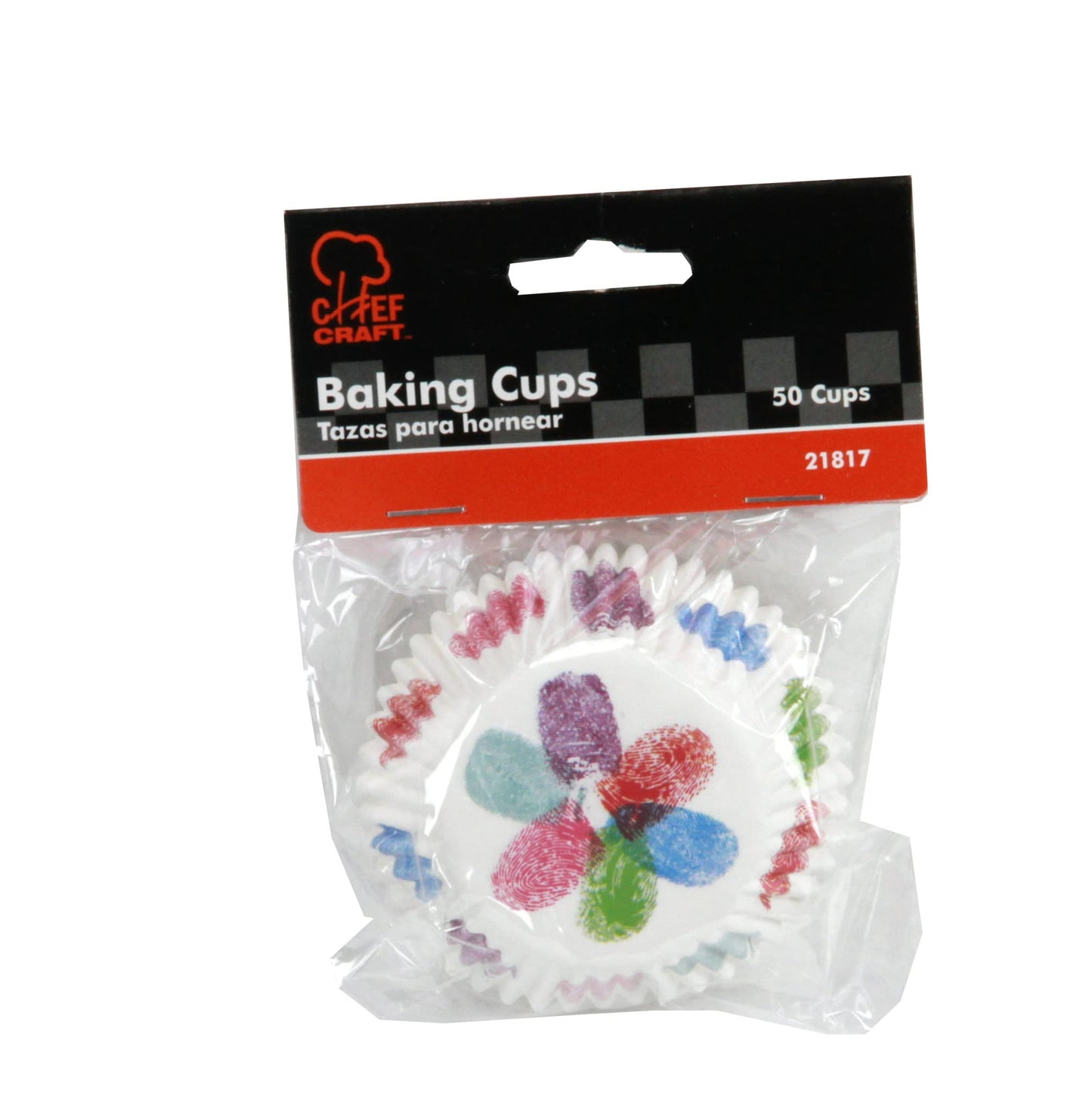 Chef Craft Paper Patterned Valentine's Cupcake Liner Set, 100 Count, Red/Pink