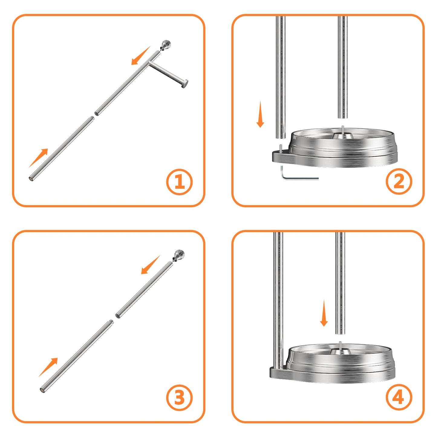 Weighted Freestanding Toilet Paper Holder – Metal Bathroom Stand with Crystal Accent