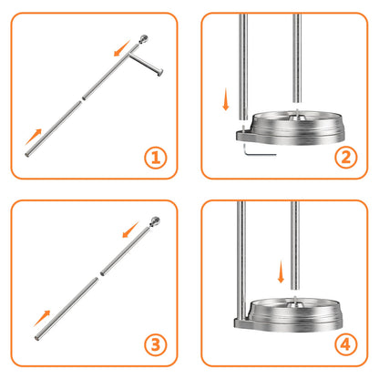 Weighted Freestanding Toilet Paper Holder – Metal Bathroom Stand with Crystal Accent