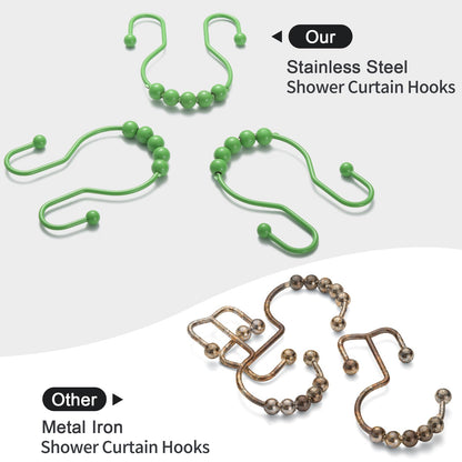 2-Pack Shower Curtain Hooks –12-Piece Each