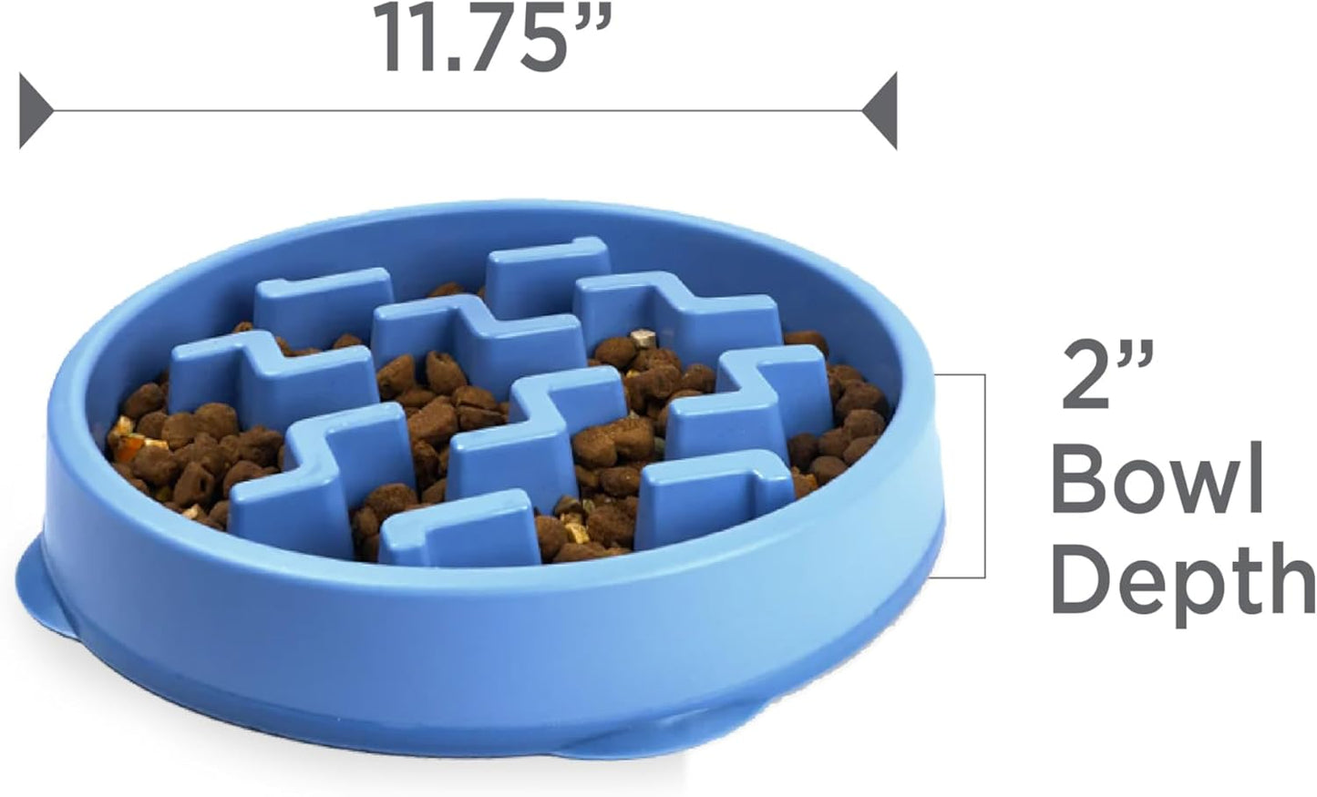 Slow Feeder Dog Bowl with Puzzle Maze, Non-Slip, Holds 4 Cups, Helps Prevent Bloat & Improve Digestion