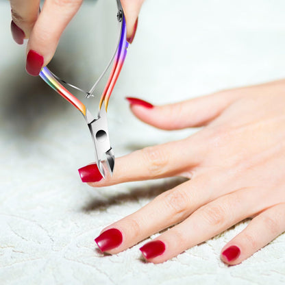 Cuticle Trimmer & Pusher – Professional Stainless Steel Manicure/Pedicure Tool for Nails