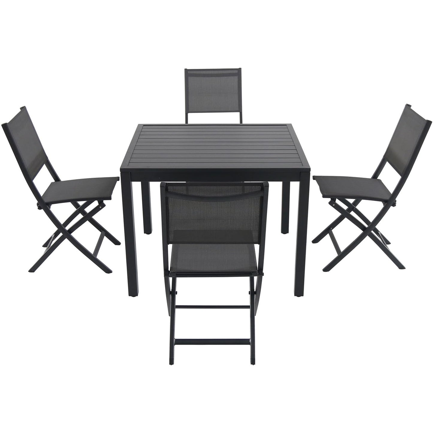 Hanover Naples 11-Piece Patio Dining Set with Rust Resistant Aluminum 40" x 118" Expanding Rectangular Dining Table w/ 10 High-Back Stackable Sling Chairs, Weather-Resistant Outdoor Dining Set for 10