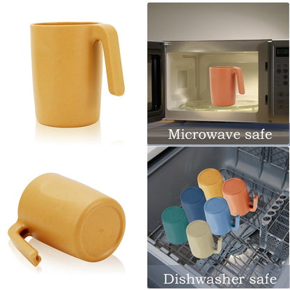 Homienly Wheat Straw Cups – Reusable, Unbreakable, Tumblers, Stackable & Dishwasher Safe