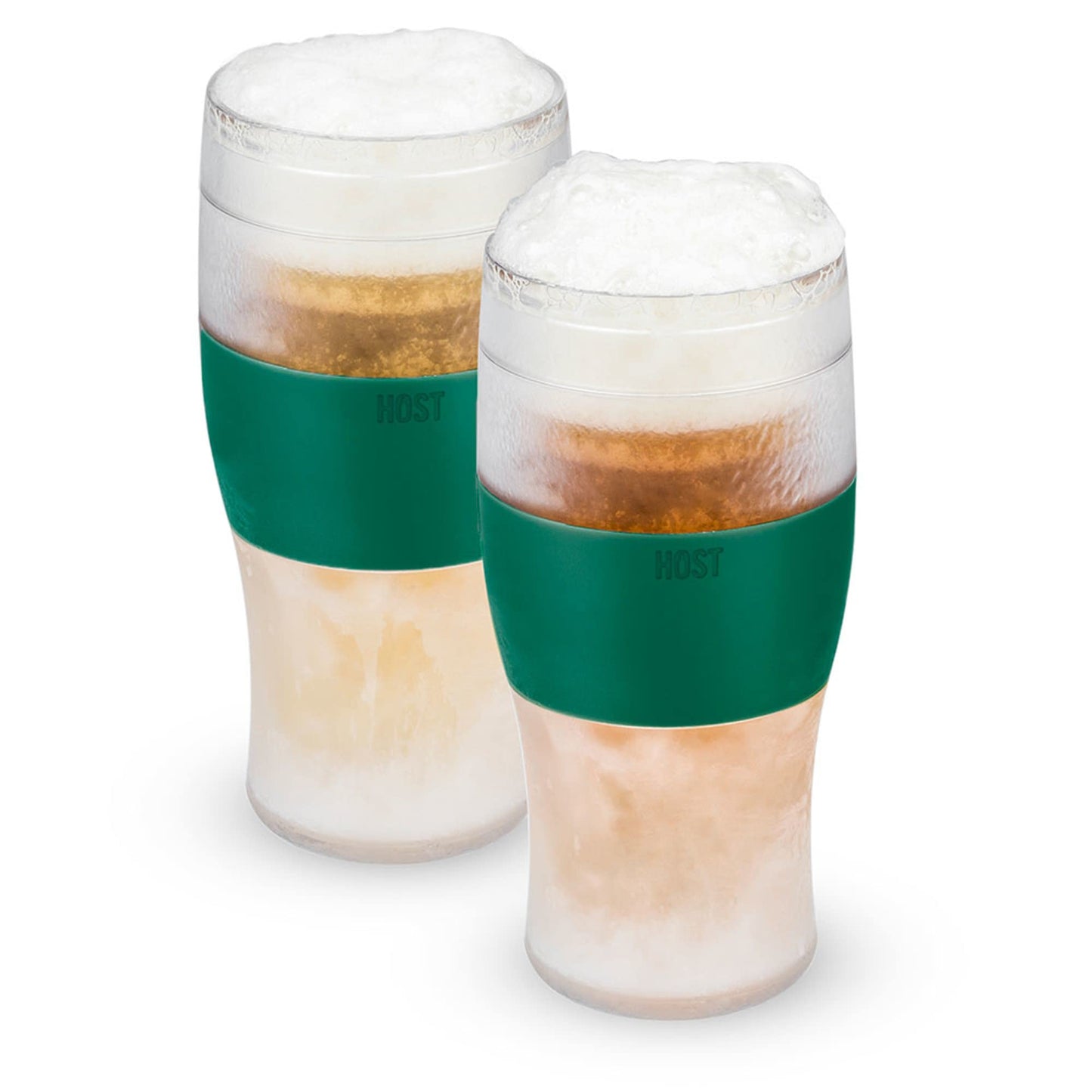 Host Freeze, Frozen Mugs, Freezable Pint Set, Beer Keep Your Drinks Cold, Double Walled Insulated Glasses, Tumbler for Iced Coffee, 16oz, Set of 2, Black