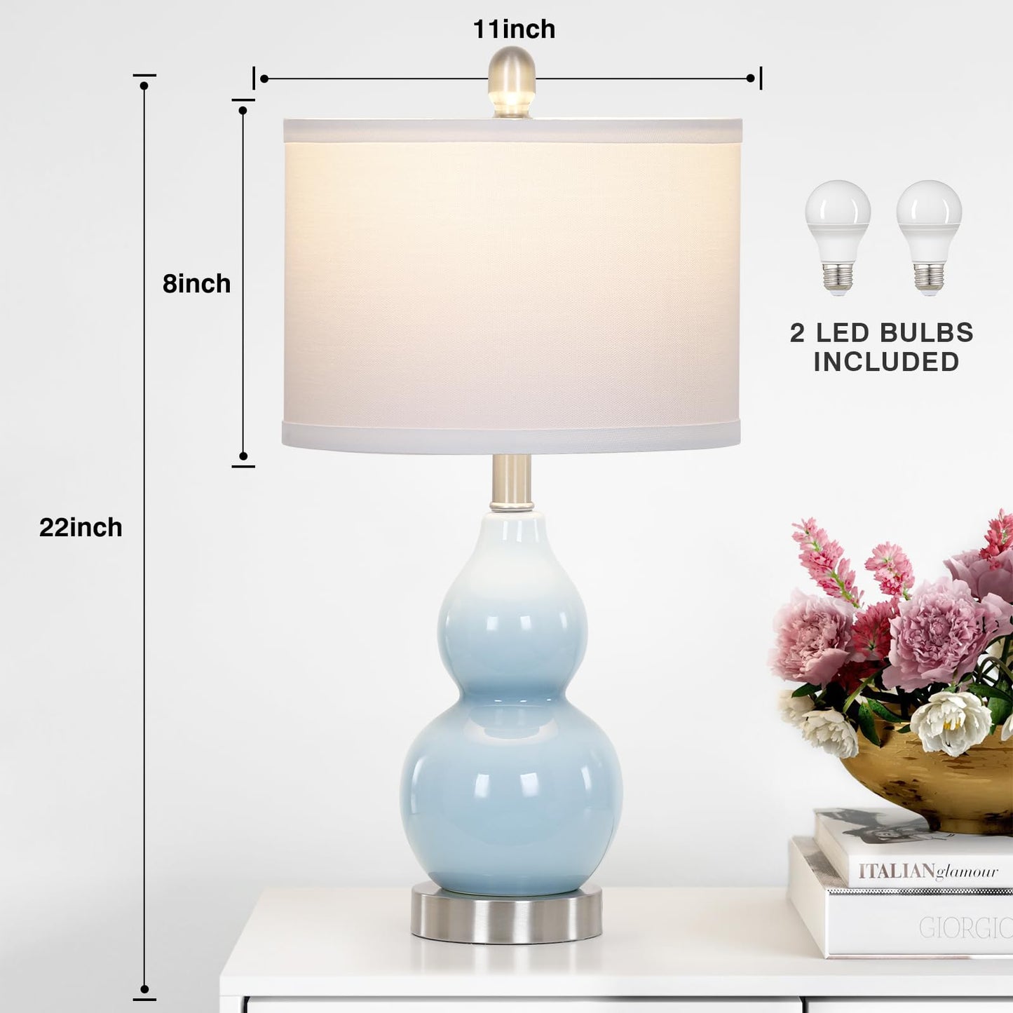 Lampes de table modernes en céramique Rinweey