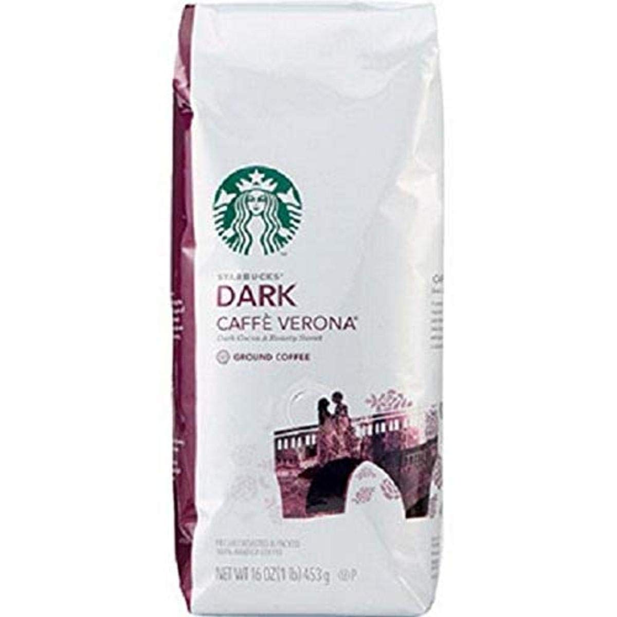 Café moulu Starbucks, café torréfié foncé, torréfaction française, 100 % arabica, 1 sac (28 oz) 