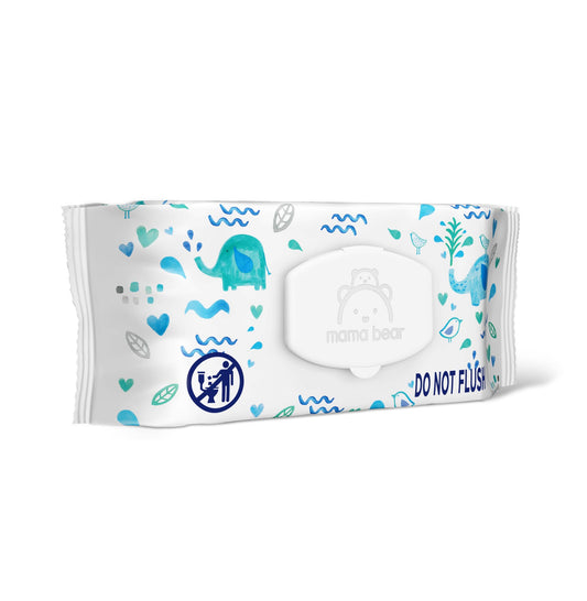 Amazon Brand - Mama Bear 99% Water Based Baby Wipes, Hypoallergenic for Sensitive Skin, Fragrance Free, 432 Count (6 Packs of 72)