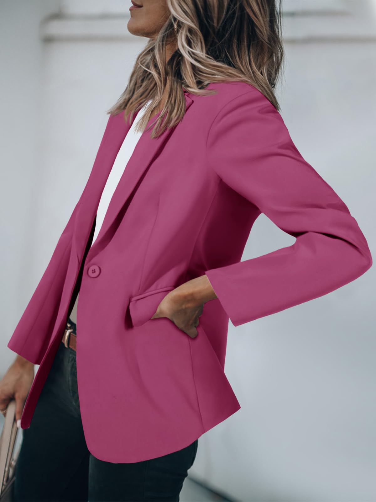 Cicy Bell Womens Blazers Open Front Long Sleeve Suit Jackets Business Casual Outfits