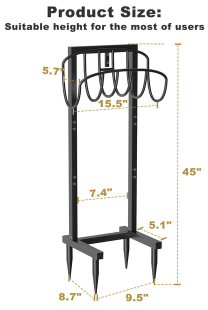 Freestanding Garden Hose Holder – Heavy Duty Metal Outdoor Hose Organizer