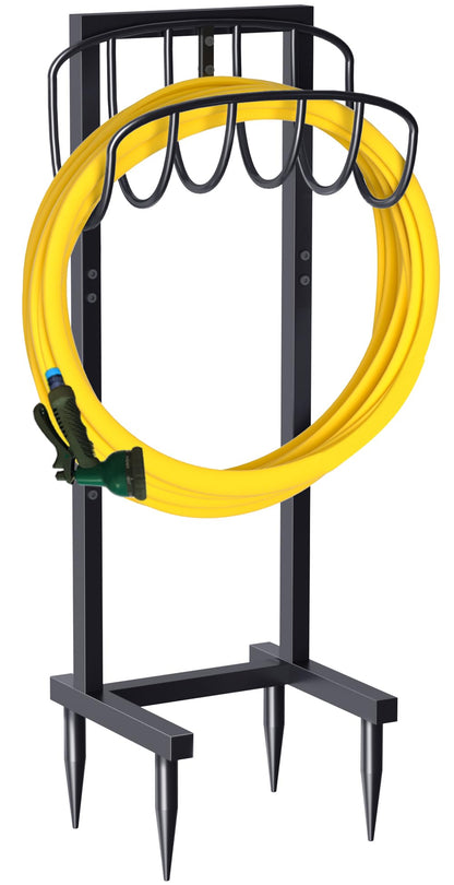 Freestanding Garden Hose Holder – Heavy Duty Metal Outdoor Hose Organizer