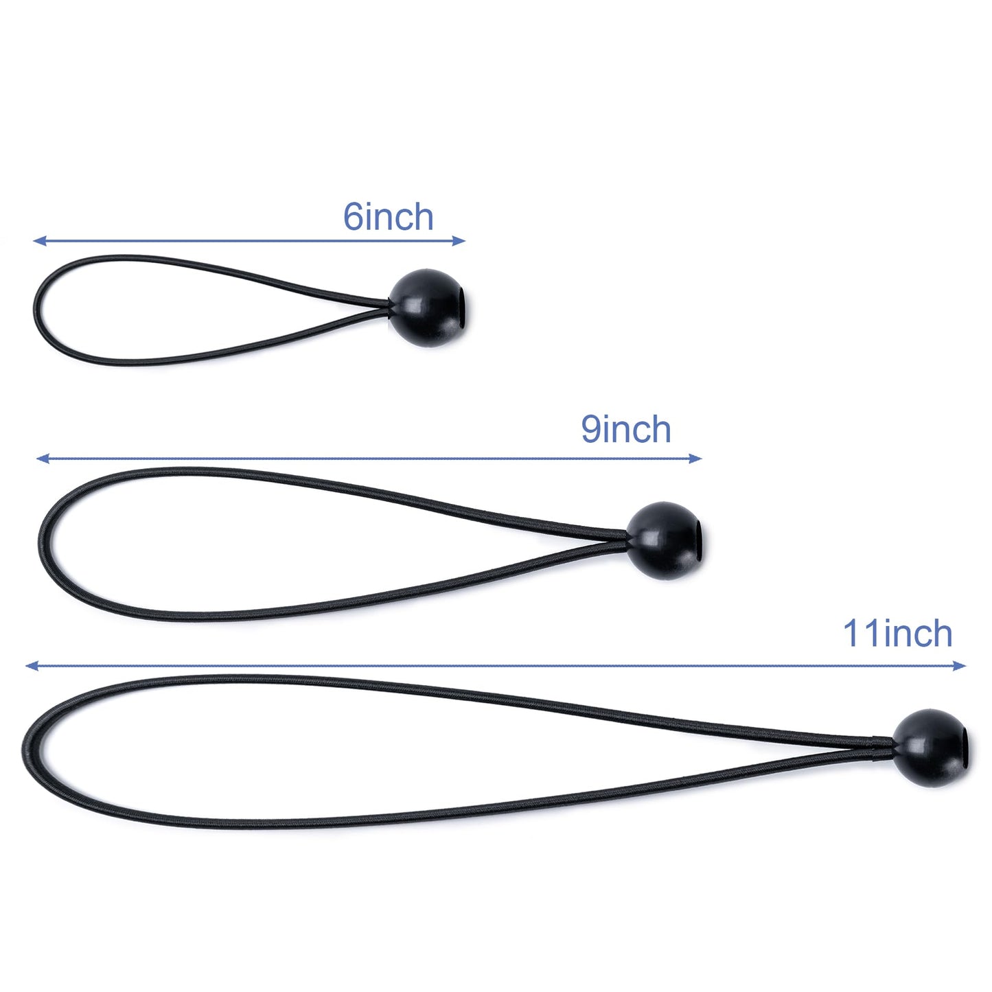 Ball Bungee Cords – 30 Pack Heavy-Duty Tarp & Canopy Tie-Downs for Outdoor Use