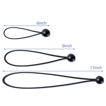 Ball Bungee Cords – 30 Pack Heavy-Duty Tarp & Canopy Tie-Downs for Outdoor Use
