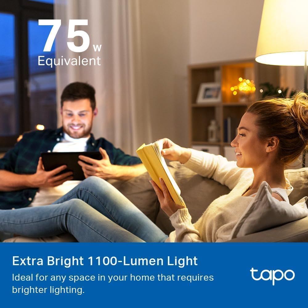 Smart WiFi Light Bulb, 1100 Lumens (75W), Matter-Certified, 16M Colors, Dimmable – Works with Alexa, Siri & Google