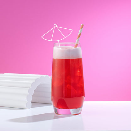 JoyJolt Gwen 18.5 oz Highball Glasses, 4pc Tall Glass Sets.