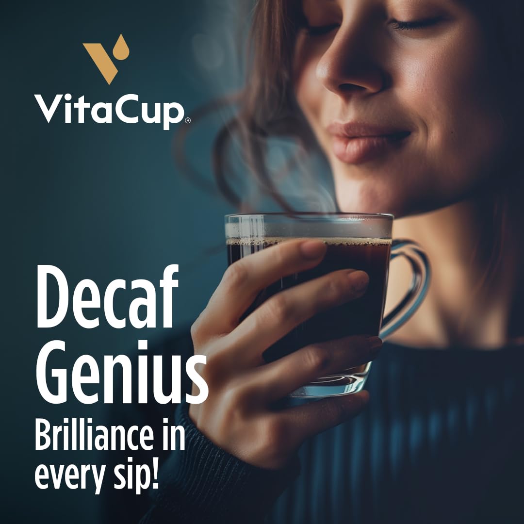 VitaCup Lightning Kaffeepads, für Gedächtnis und Konzentration mit 2x Koffein, grüne Kaffeebohnen, B-Vitamine, D3, starker dunkel gerösteter Kaffee, recycelbare Einzelportionspads, kompatibel mit Keurig K-Cup Kaffeemaschinen, 16 Stück 