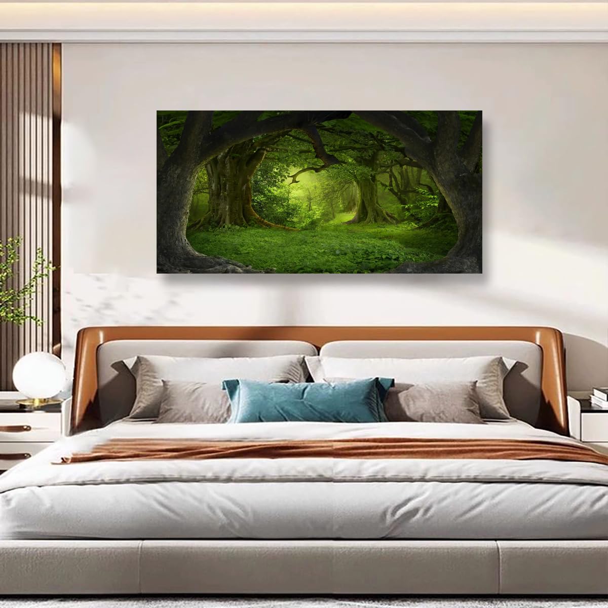 Golden Lotus Pictures Canvas Wall Art for Living room Office Bedroom Wall Decor,Flowers Wall Art Print Paintings Modern Abstract Oil Painting Artwork Waterproof Ready to Hang-20x40inch