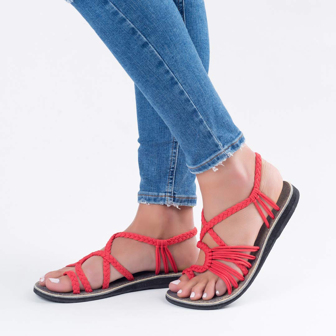 Plaka Flat Sandals for Women Palm Leaf