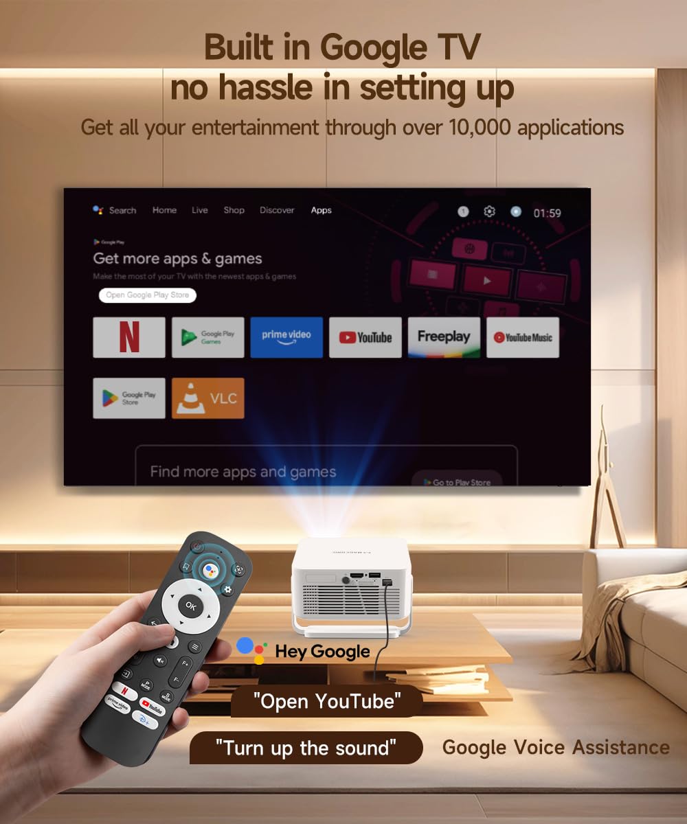 HY300PRO Mini Smart Projector | WiFi & Bluetooth | 4K Support | Android 14