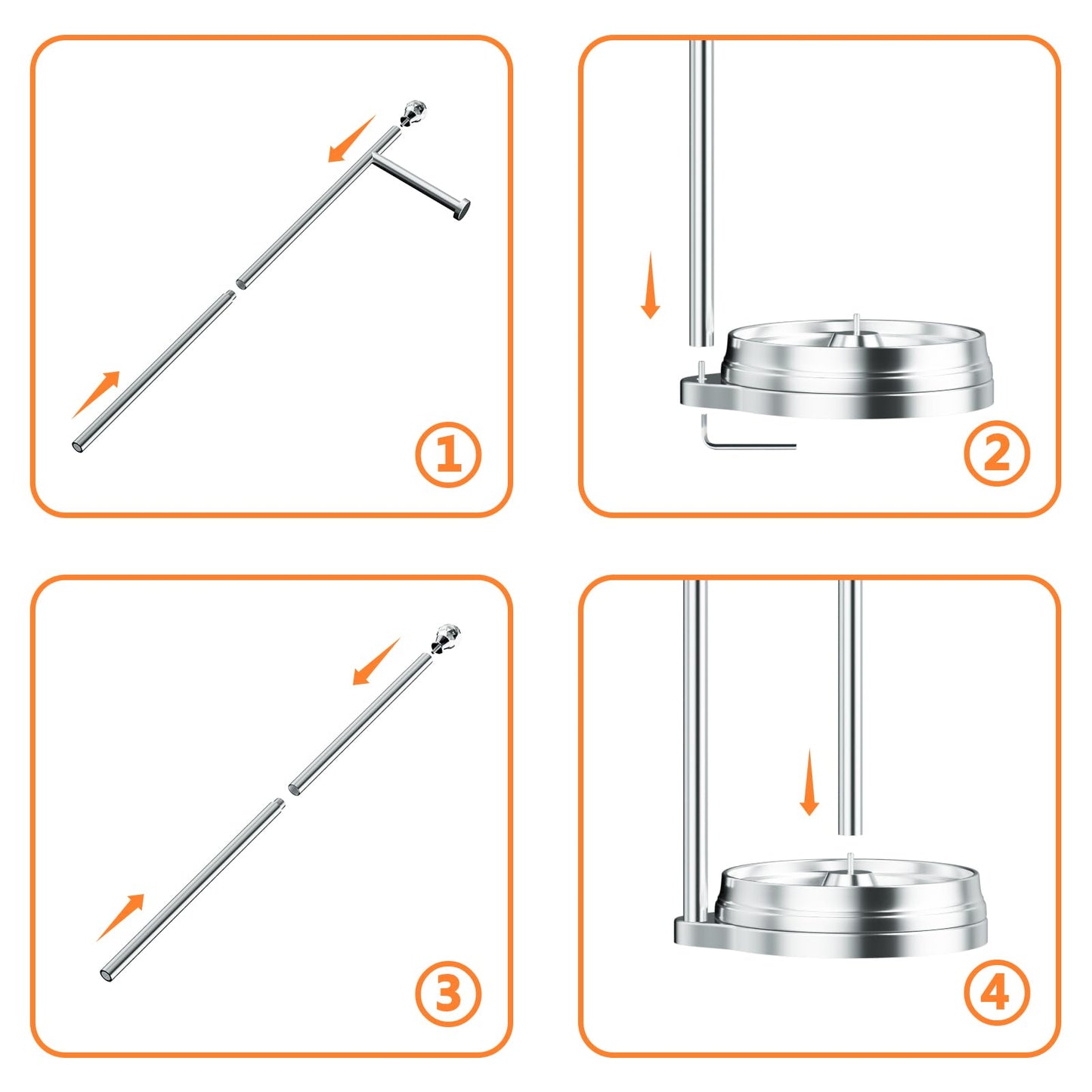 Weighted Freestanding Toilet Paper Holder – Metal Bathroom Stand with Crystal Accent