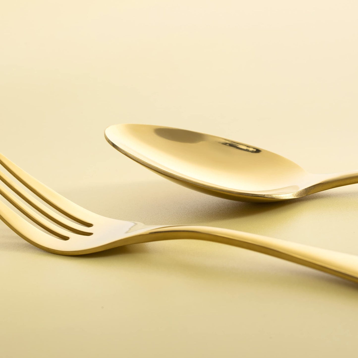 Luxury Gold Silverware Set, Heavy Duty 20-Piece Golden 18/10 Stainless Steel Flatware Sets for 5, Tableware Eating Utensils Titanium Gold Plated, HF Hoften Unique Exclusive Creative Design (Mango)