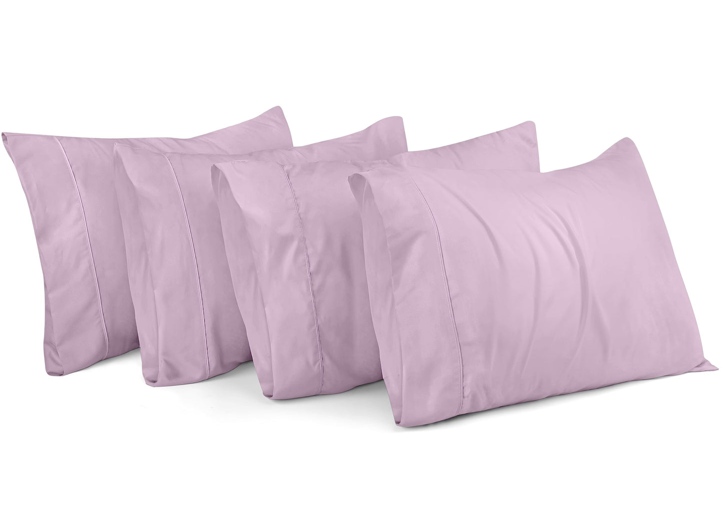 Taies d'oreiller Queen Utopia Bedding - Paquet de 4 - Fermeture à enveloppe - Tissu en microfibre brossé doux - Housses d'oreiller résistantes au rétrécissement et à la décoloration - Taille Queen 20 X 30 pouces (Queen, Gris) 