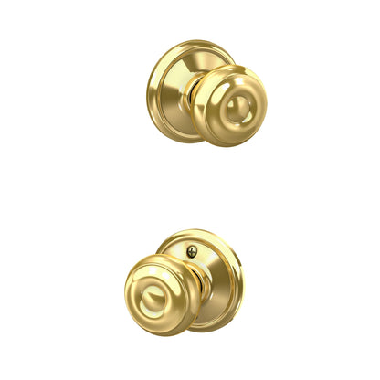 Schlage F51A GEO-625-CAM Georgian Knob with Camelot Trim – Bright Chrome