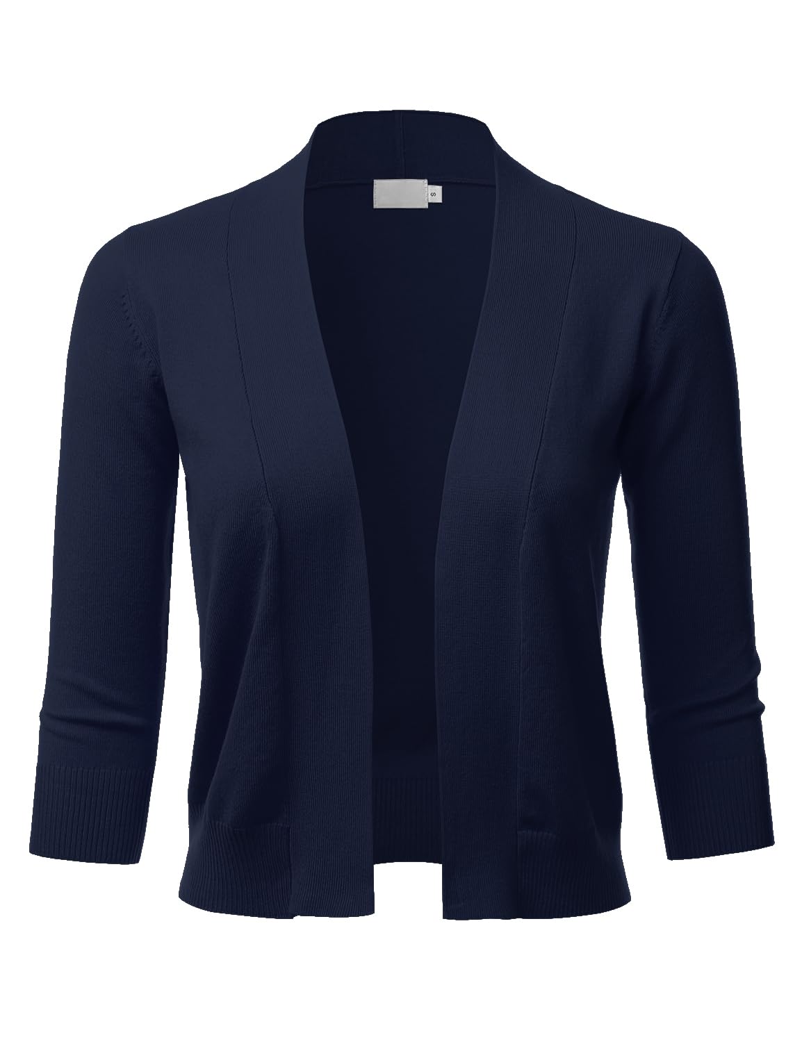 LALABEE Cardigan boléro court classique à manches 3/4 pour femme ouvert sur le devant pour robes (S~XXL)