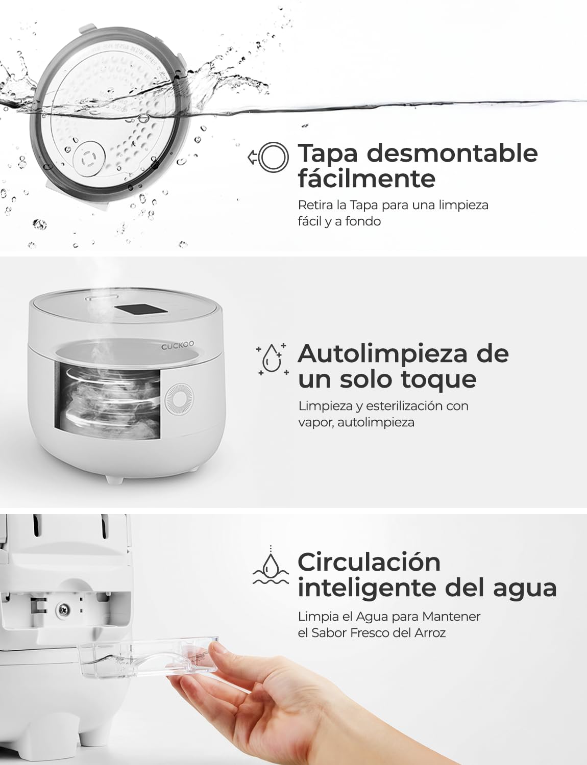 Rice Cooker 6 Cup Uncooked / 12 Cup Cooked, Fuzzy Logic, Delay Timer, Keep Warm, Steamer, Non-Stick Pot, Gray (CR-0675FG) – Gently Used