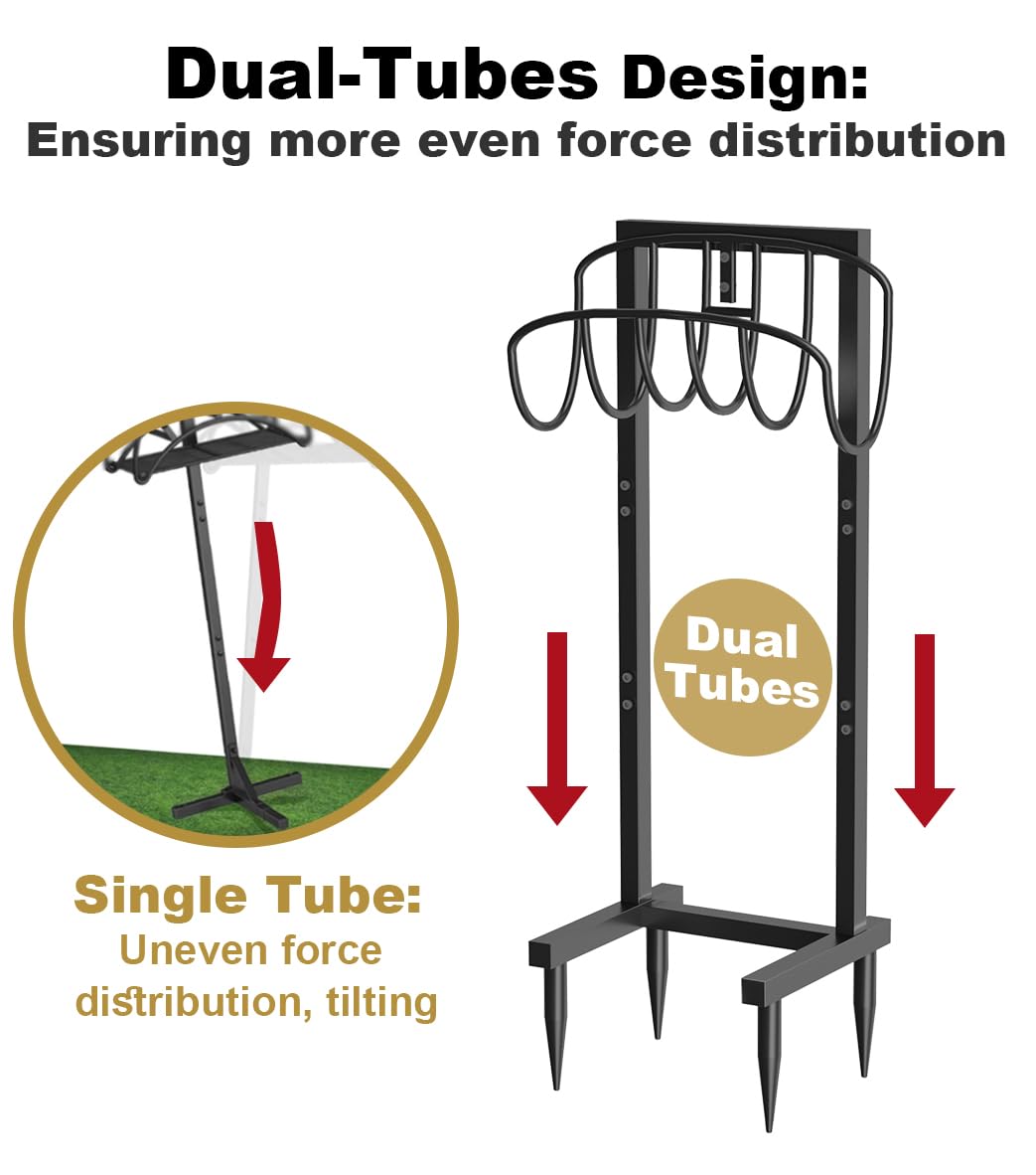 Freestanding Garden Hose Holder – Heavy Duty Metal Outdoor Hose Organizer