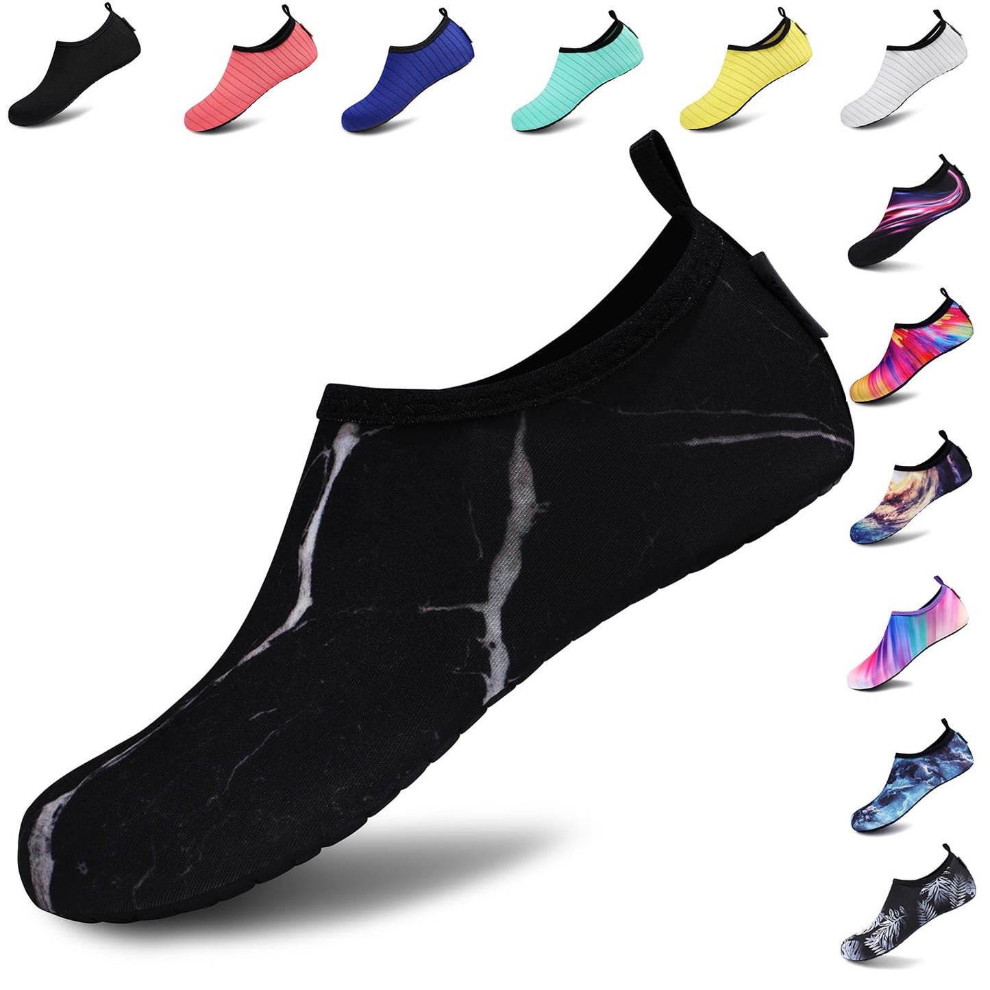 VIFUUR Water Sports Shoes Barefoot Quick-Dry Aqua Yoga Socks Slip-on for Men Women