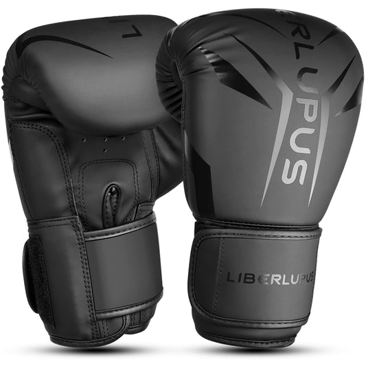 Gants de boxe Liberlupus pour hommes et femmes, gants d'entraînement de boxe, gants de kickboxing, gants de frappe de sparring, gants d'entraînement de sac lourd pour la boxe, le kickboxing, le Muay Thai, le MMA 