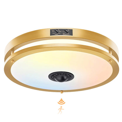 Motion Sensor LED Ceiling Light – Adjustable Color Temp, Outdoor Flush Mount